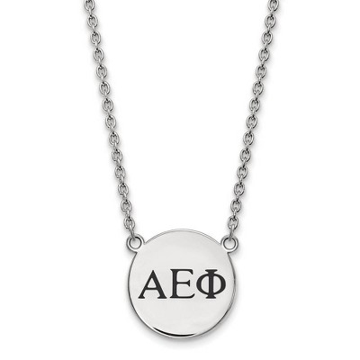 Black Bow Jewelry Sterling Silver Alpha Epsilon Phi Greek Life Necklace 18 Inch