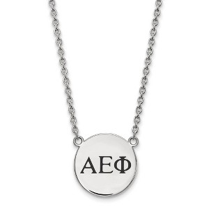 Black Bow Jewelry Sterling Silver Alpha Epsilon Phi Greek Life Necklace 18 Inch - 1 of 4