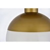 Elegant Lighting Eclipse 1 Light Brass Flush Mount With Frosted White Glass - 4 of 4