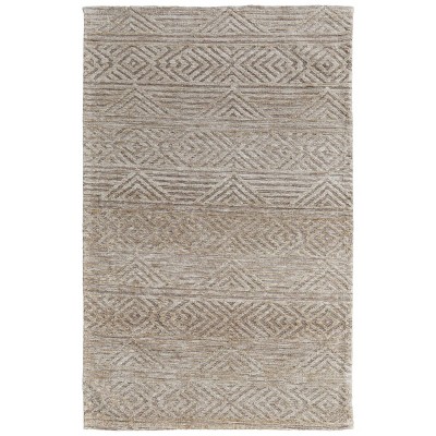 Colton Modern Geometric Tan/Ivory/Brown Area Rug