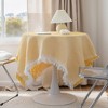 Unique Bargains Waffle Tablecloths with Tassel for Indoor Outdoor, Kitchen Dining Farmhouse Camping Parties - 2 of 4