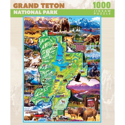 MasterPieces - National Parks Maps - Grand Tetons 1000 Piece Puzzle