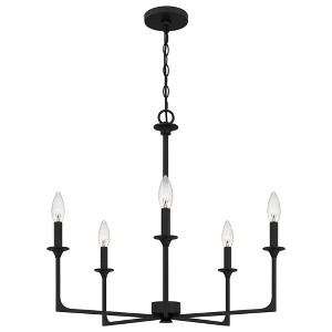 Quoizel Lighting Prescott 5 - Light Chandelier in  Matte Black - 1 of 4