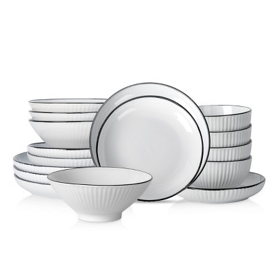 Christian Siriano Lustra 16-Piece Dinnerware Set Stoneware, Service for 4