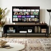 MOEPISY 63 Inch Mid Century Modern TV Stand with Slatted Grille Striped Doors - 2 of 4
