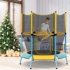 Infans 48"Toddler Trampoline for Kids with Safety Enclosure Net Heavy-duty Frame Yellow - 3 of 4