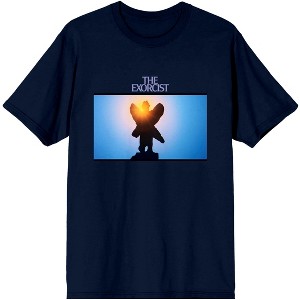 The Exorcist Statue of Pazuzu Men's Navy Blue Graphic Tee - 1 of 2