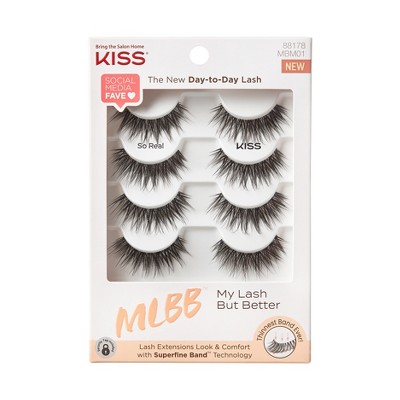 Kiss Lash Couture Triple Push-up Collection Fake Eyelashes - Babydoll - 4  Pairs : Target