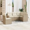 vidaXL Garden Sofa Set Beige PE rattan Compact Modular Garden Sofa Set - 2 of 4