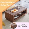 PAGED Mid-Century Style 2-Tier Wooden Coffee Table for Living Room,Minimalist Design Center Table Tea Table End Table with Storage - 3 of 4