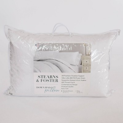 King Size White Down Feather Blend Hypoallergenic Pillow