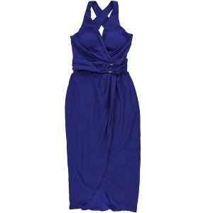 GUESS Womens Ruched O-Ring Cutout Wrap Dress - 1 of 2