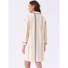 INSPIRE CHIC Women's Pajama Shirts Button Down Long Sleeve V-Neck Pajama Dress with Pocket - 4 of 4