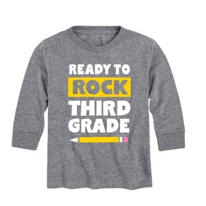 Boys' - Instant Message - Ready to Rock Third Grade Long Sleeve Graphic T-Shirt - 1 of 4
