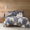 Lyngins Full/Queen Printed Cotton Duvet Cover Bedding Set – Ikat Chevron Design, 3 Piece Duvet Cover Mini Set, Includes Duvet Cover & 2 Shams - 4 of 4