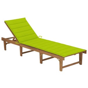 vidaXL Sun Lounger Acacia Wood Solid Acacia wood - 1 of 2