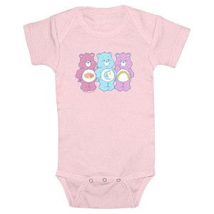 Infant's Care Bears Bedtime Bear Cheer Bear and Love-A-Lot Bear Bodysuit - 1 of 3