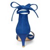 Allegra K Women's Kitten Heel Open Top Lace-Up Sandals - 3 of 4