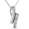 Pompeii3 1/2Ct Forever Us Two Stone Diamond Pendant 14K White Gold 3/4" Tall - 2 of 4