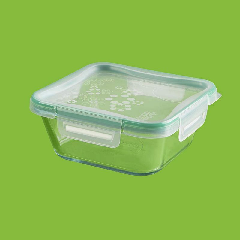 Snapware Total Solution 4-Pc Glass Food Storage Containers Set with Plastic Lids, 4-Cup & 1-Cup Square, 2 of 9
