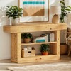 Hommoo 63" Solid Wood 3-Tier Console Table, Narrow Sofa Storage Table for Entryway - 4 of 4