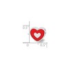 Black Bow Jewelry Sterling Silver & Red Enamel Double Sided LOVE & Heart Bead Charm - 3 of 4