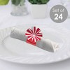 Big Dot of Happiness Red Stripes - Simple Party Paper Napkin Holder - Napkin Rings - Set of 24 - 2 of 4