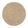 Treasure Trove Accents Cayman Round End Table Cayman Natural: Woven Straw Rope, No Assembly, Fir Wood & MDF - 3 of 4