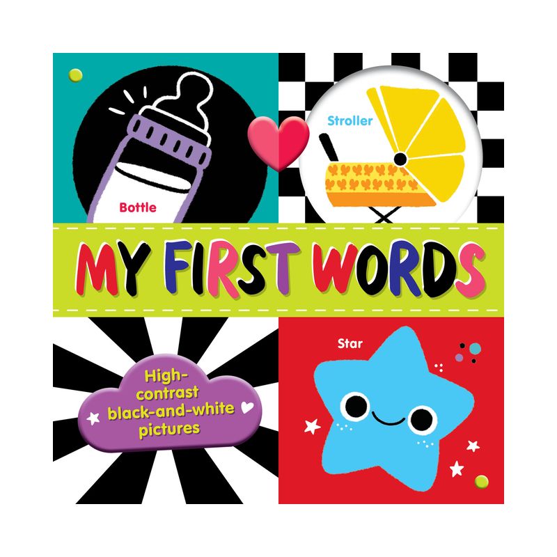 My First Words - (Tiny Tots Tummy Time) by  Clever Publishing (Board Book), 1 of 2