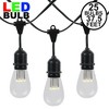 Novelty Lights 37.5 Feet Heavy Duty Light Strings and Sets with 25 Suspended E26 Sockets, Black Wire PVC Stringer, 18" Spacing, End-To-End Connectable - 2 of 4