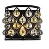 Elegant Lighting Madison 1 light Matte Black Wall Sconce Golden Teak (Smoky) Royal Cut Crystal - 2 of 2