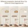 VYNXARIA Arc Floor Lamps for Living Room with 3 Color Temperatures, Black Standing Lamp with Remote, Over Couch Arched Reading Light,Brown+Gold - 4 of 4