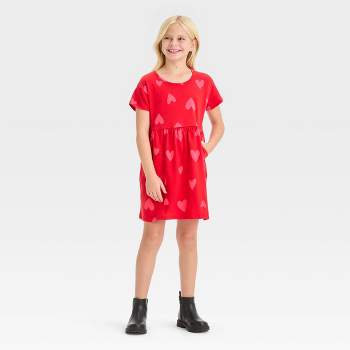 Girls' Short Sleeve Valentine's Day Dress - Cat & Jack™