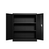 Locking Metal Storage Cabinet 41.6×36×18in with 2 Adjustable Shelves 2 Doors for Home Office Pantry Garage Shop - 2 of 4