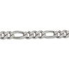 Black Bow Jewelry Men's 10.75mm, Sterling Silver, Solid Figaro Chain Bracelet - 2 of 4
