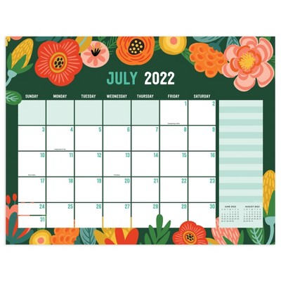 2022-23 Academic Desk Pad Blotter Calendar Monthly 22"x17" Modern Flowers - TF Publishing