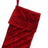 10" Red HGTV Home Collection Quilted Christmas Stocking - National Tree Company - 3 of 3