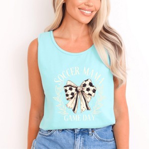 Simply Sage Market Soccer Mama Game Day Coquette Garment Dyed Tank - 1 of 3