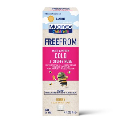 Image of Mucinex Children's Multi-Symptom Cold Medicine - Honey & Berry Liquid - 4 fl oz