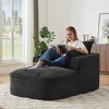 Aukfa Modern Corduroy Chaise Lounge Sofa with Springs, No Assembly Required, Compressed for Easy Shipping - 3 of 4