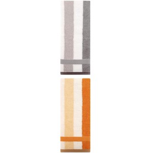 REGALWOVEN 2 Pack Cotton Soft Absorbent Striped Hand Towels for Bathroom 13" x 29" - 1 of 4