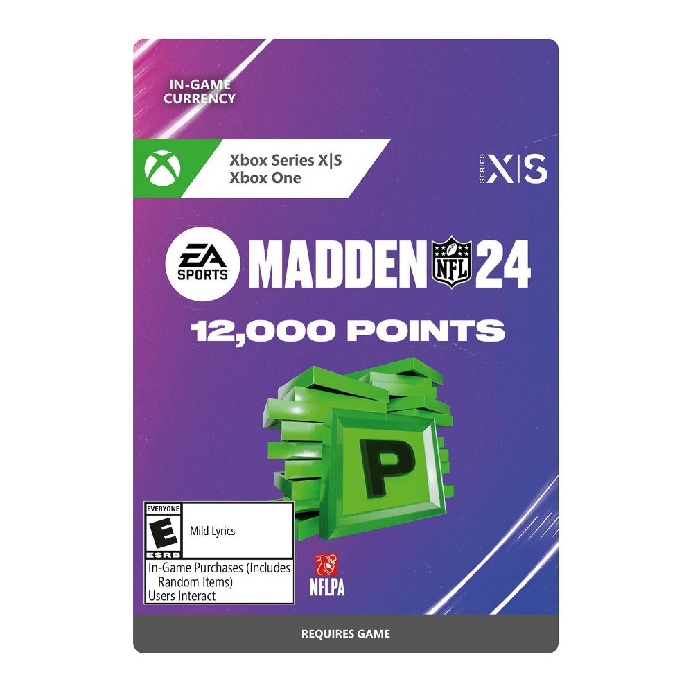 Photos - Console Accessory Microsoft Madden NFL 24: 12,000 Madden Points - Xbox Series X|S/Xbox One  (Digital)