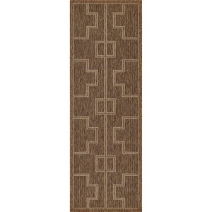 Momeni Hampton Zaid Machine Loomed Indoor/Outdoor Rug Natural - 1 of 4