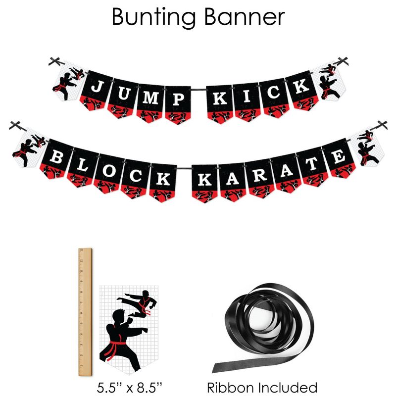 Big Dot of Happiness Karate Master - Martial Arts Birthday Party Supplies - Banner Decoration Kit - Fundle Bundle, 3 of 9
