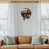 LunaLulinlk Key Holder for Wall Decorative with Shelf and Hooks, Wood Round Wall Mount with Holder, Entryway Key Rack Hanger, Brown - 4 of 4