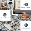 Washable Rug for Living Room, Non-Slip Modern Botanical Floral Leaf Area Rug, Stain-Resistant Indoor Foldable Print Carpet for Bedroom, Nursery - 4 of 4
