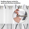 Americanflat 72x75 Hookless Shower Curtain - Gray Abstract Curve Lines Shower Curtain with Sheer Panel, Snap-In Liner, and Grommets - 100% Polyester - 3 of 4