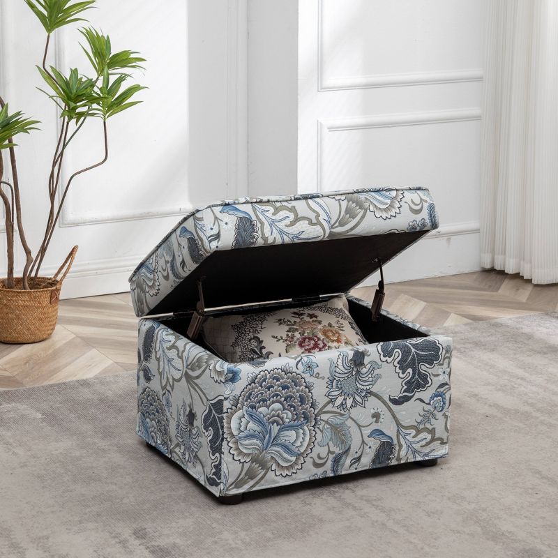 24" Wide Rectangle Storage Ottoman - WOVENBYRD, 2 of 10