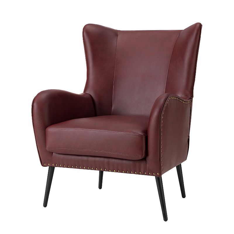 Harpocrates Classic Armchair with wingback and nailhead trim | ARTFUL LIVING DESIGN, 3 of 12