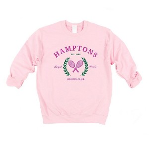 Simply Sage Market Women's Graphic Sweatshirt Hamptons Sports Club Tennis - 1 of 3